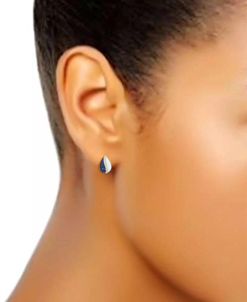 商品Giani Bernini|Cubic Teardrop Huggie Hoop Earrings, Sterling Silver or 18K Gold over Silver,价格¥224,第2张图片详细描述