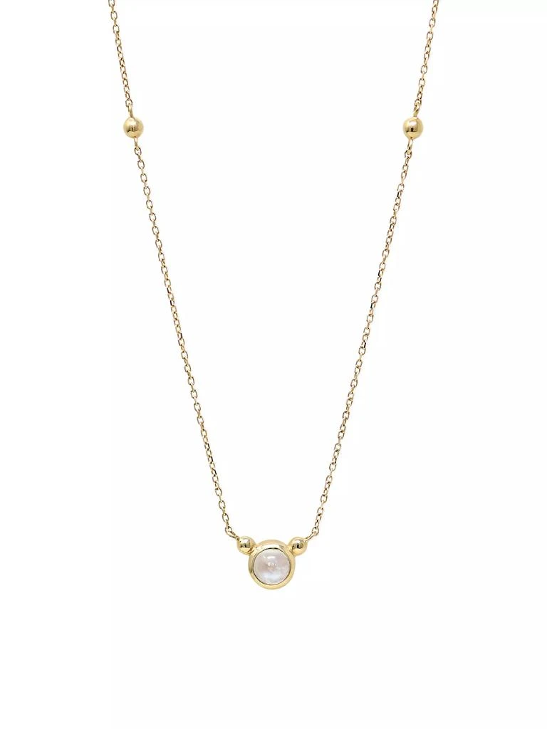 商品Anzie|Dew Drop 14K Yellow Gold & Birthstone Pendant Necklace,价格¥4458,第1张图片详细描述