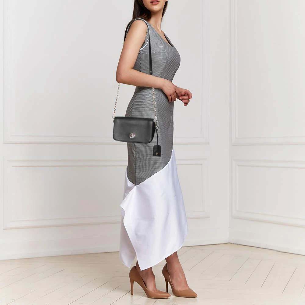 商品[二手商品] Tory Burch|Tory Burch Black Leather Robinson Crossbody Bag,价格¥1228,第2张图片详细描述