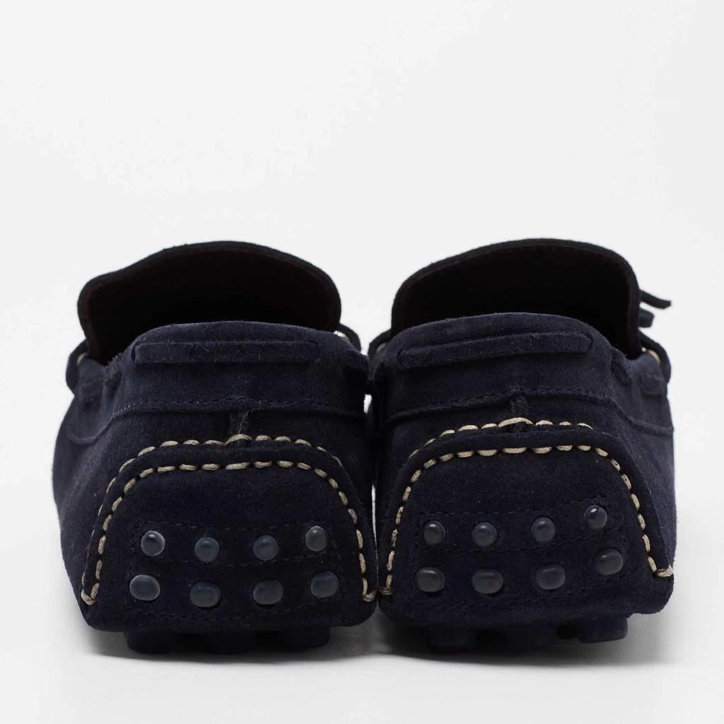 商品Carolina Herrera|CH Carolina Herrera Navy Blue Suede Slip On Loafers Size 41.5,价格¥2441,第5张图片详细描述