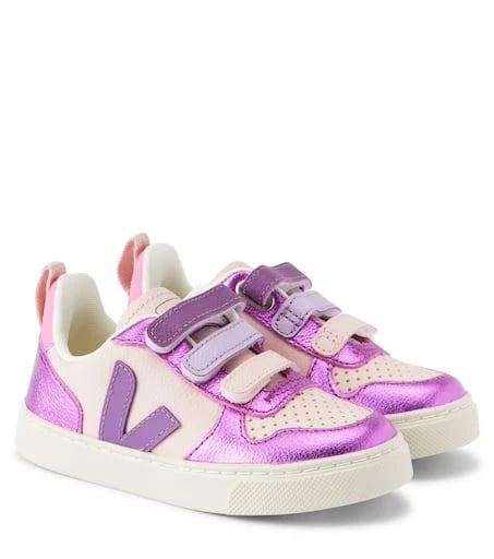 商品Veja|V-10金属感皮革运动鞋,价格¥914,第1张图片
