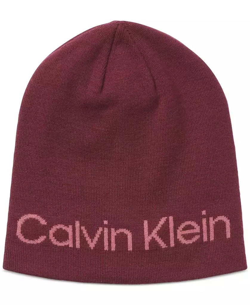 商品Calvin Klein|Women's Slouchy Logo Jacquard Beanie,价格¥110,第1张图片