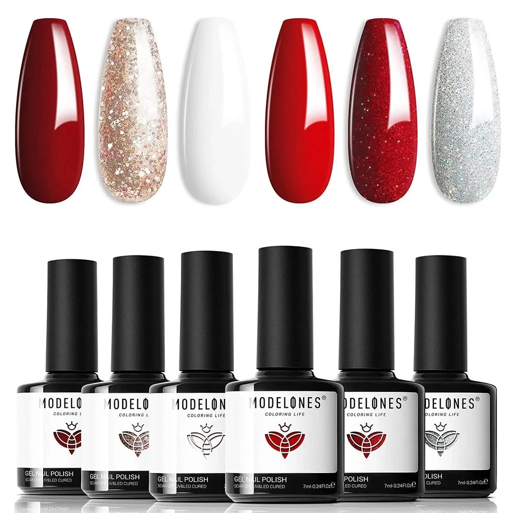 6 Shades Gel Nail Polish Set Collection 商品