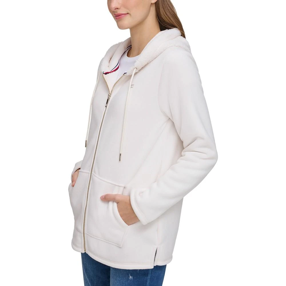 商品Tommy Hilfiger|Women's Sherpa Fleece Zip-Up Hooded Sweatshirt,价格¥659,第3张图片详细描述