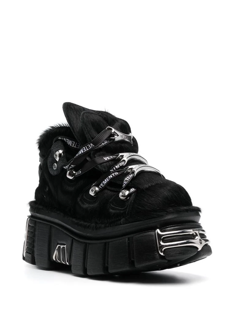 商品Vetements|VETEMENTS X NEW ROCK - Leather Platform Sneakers,价格¥6677,第4张图片详细描述