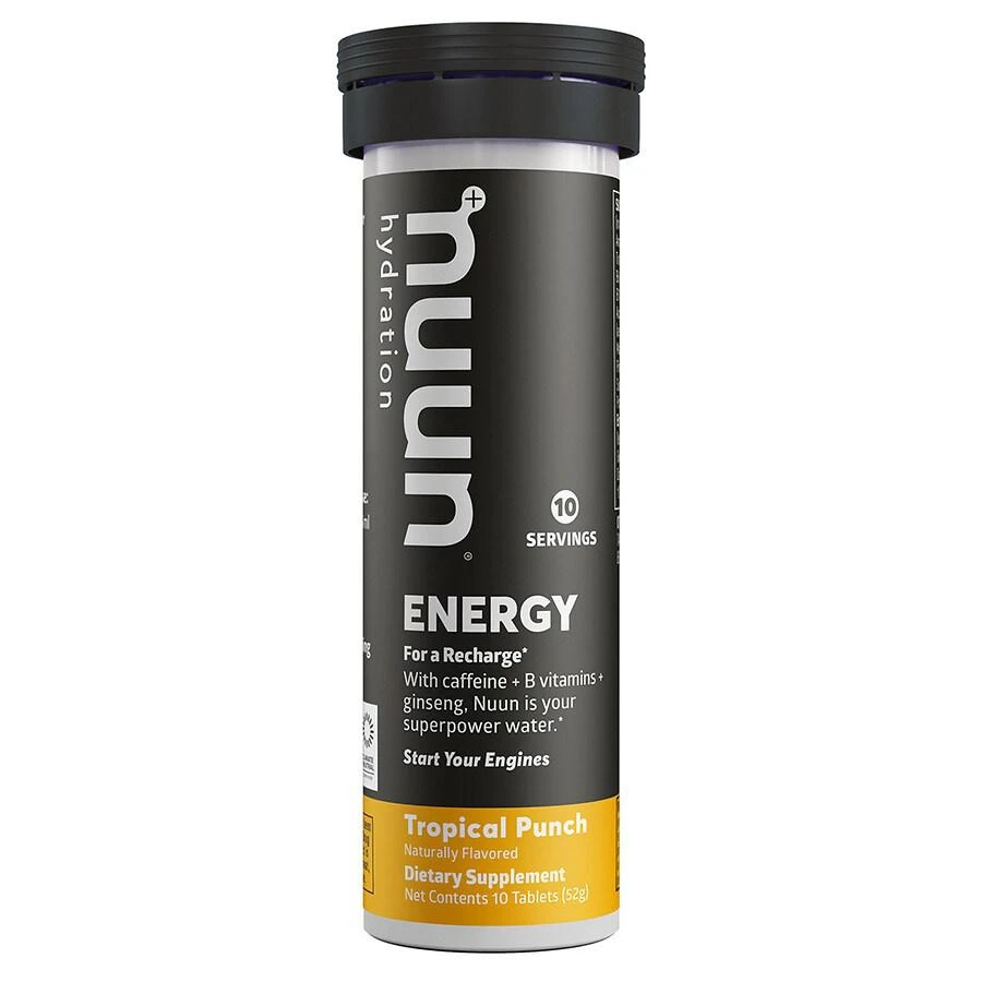 商品Nuun Hydration|Energy Electrolyte Drink Tablets Tropical Punch,价格¥60,第1张图片