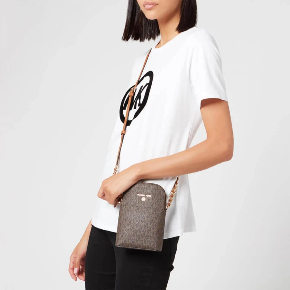 商品Michael Kors|MICHAEL Michael Kors Women's Jet Set Charm Phone Cross Body Bag - Brown,价格¥1355,第2张图片详细描述