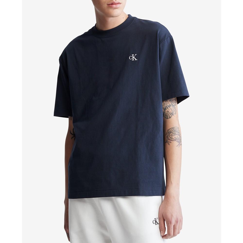 商品Calvin Klein|Men's Relaxed Fit Archive Logo Crewneck T-Shirt,价格¥214,第1张图片