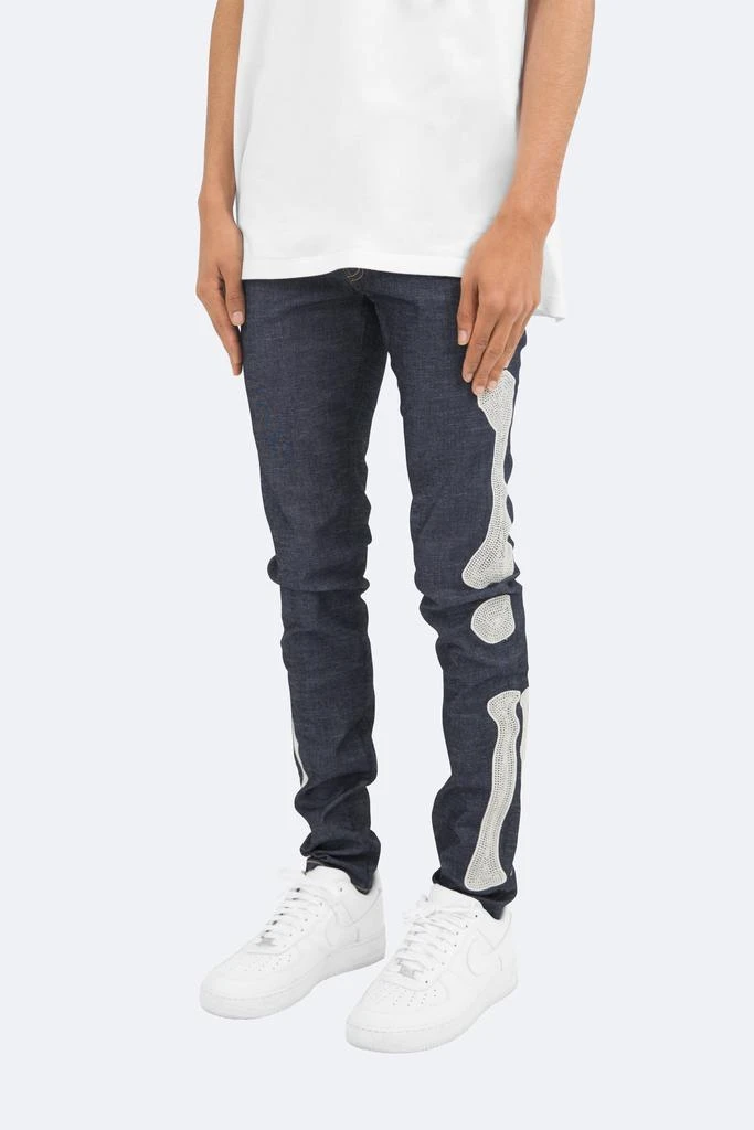 商品MNML|X199 Skeleton Skinny Denim - Raw Blue,价格¥152,第4张图片详细描述