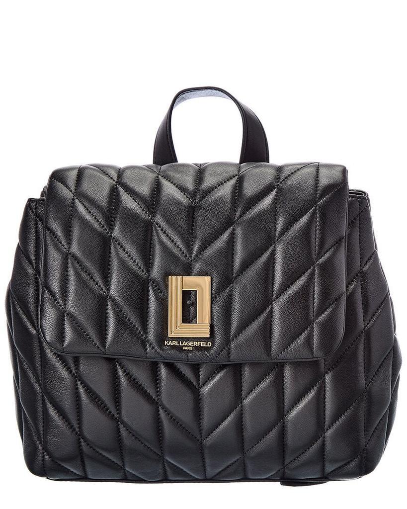 商品Karl Lagerfeld Paris|KARL LAGERFELD Lafayette Leather Backpack,价格¥1312,第1张图片