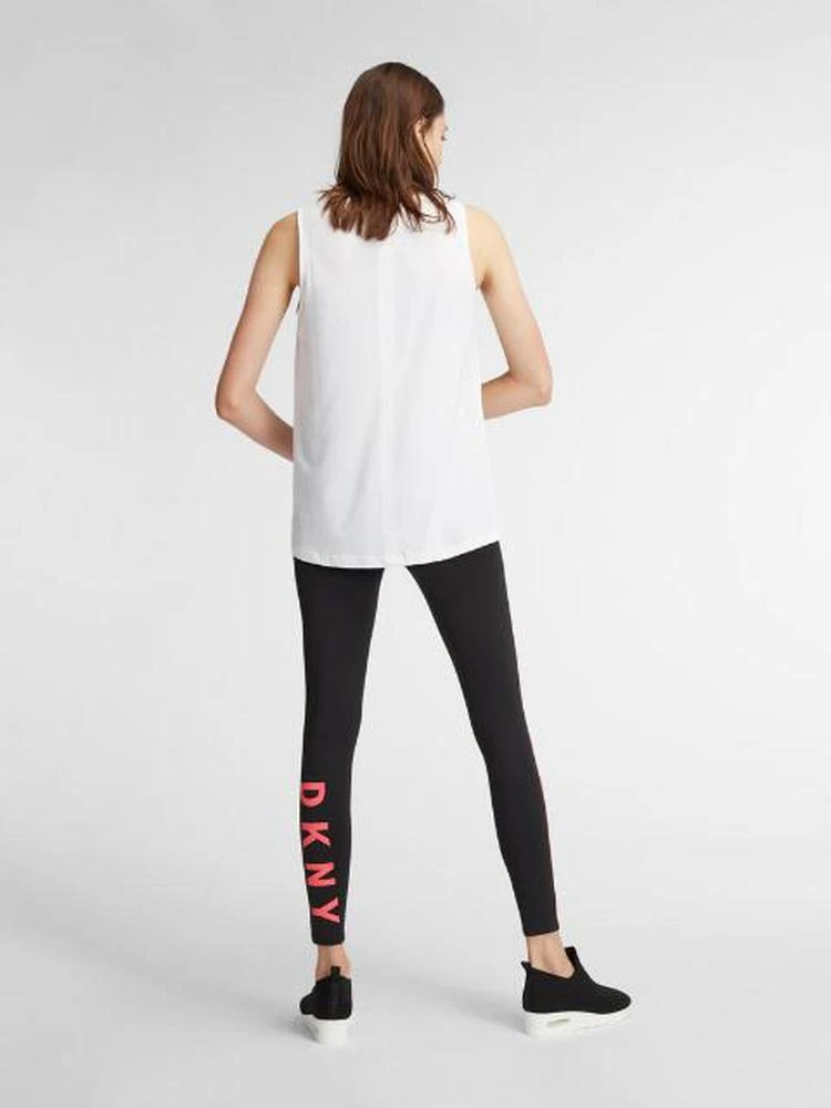 商品DKNY|Reflective Logo Tank With High Low Hem,价格¥113,第2张图片详细描述