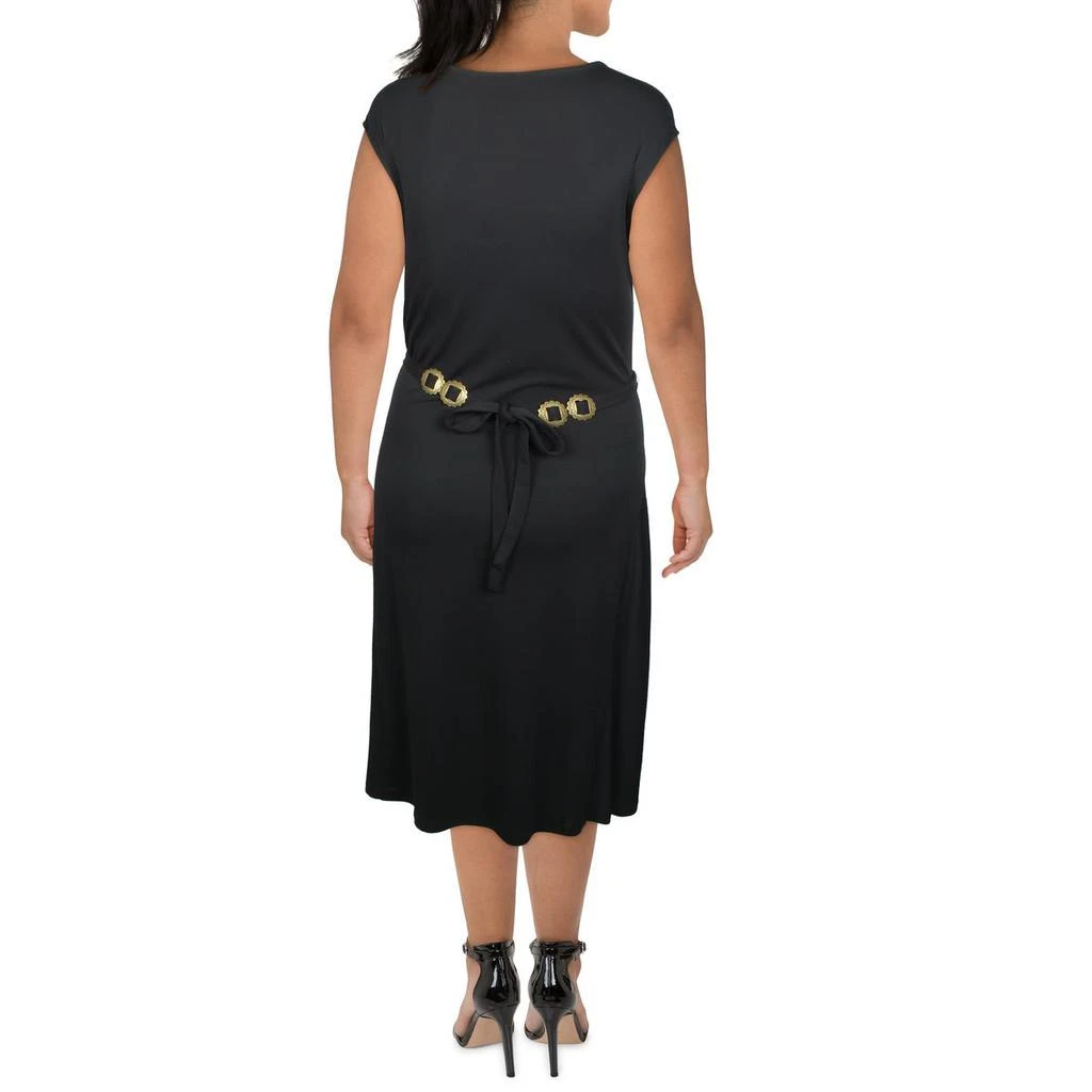 商品Ralph Lauren|Lauren Ralph Lauren Womens Belted Cap Sleeve Midi Dress,价格¥287,第2张图片详细描述