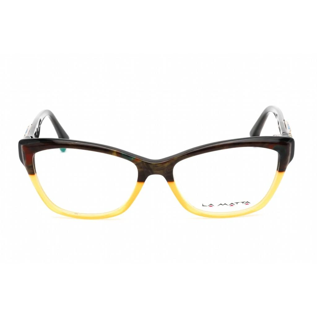 商品La Matta|La Matta Women's Eyeglasses - Yellow/Other Plastic Cat Eye Shape Frame | LMV3154 01-09,价格¥760,第2张图片详细描述