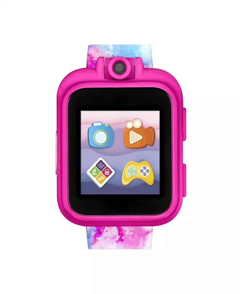 商品Playzoom|Kid's 2 Pink, Blue and Yellow Tie Dye Tpu Strap Smart Watch,价格¥191,第2张图片详细描述