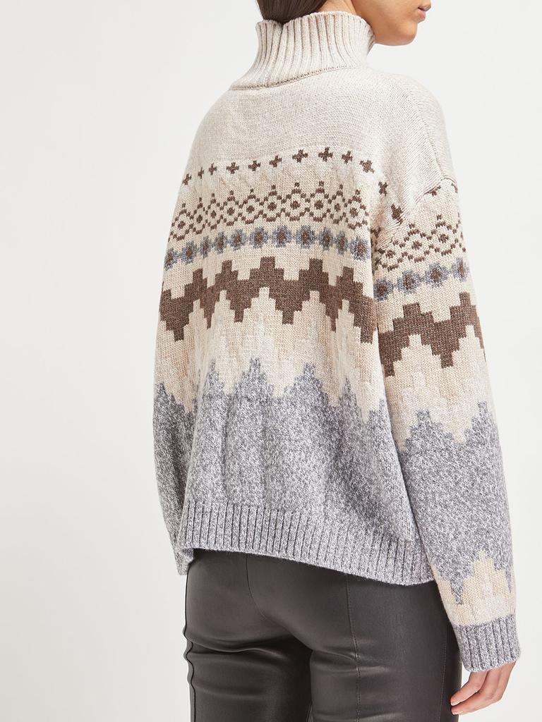 Maser Wool Jacquard Turtleneck Sweater商品第2张图片规格展示