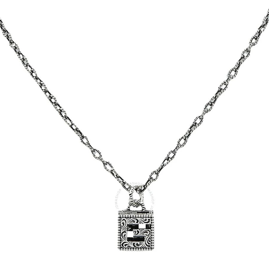 商品Gucci|Aged Sterling Silver G Cube Necklace,价格¥2975,第1张图片