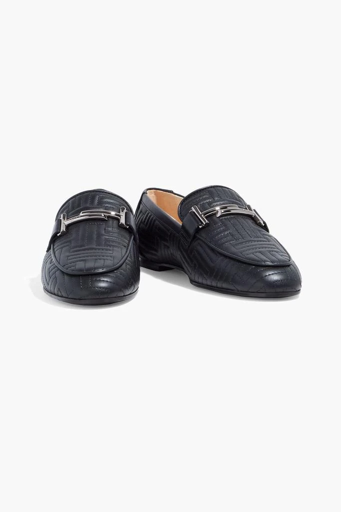 商品Tod's|Double T embellished quilted leather loafers,价格¥3463,第2张图片详细描述