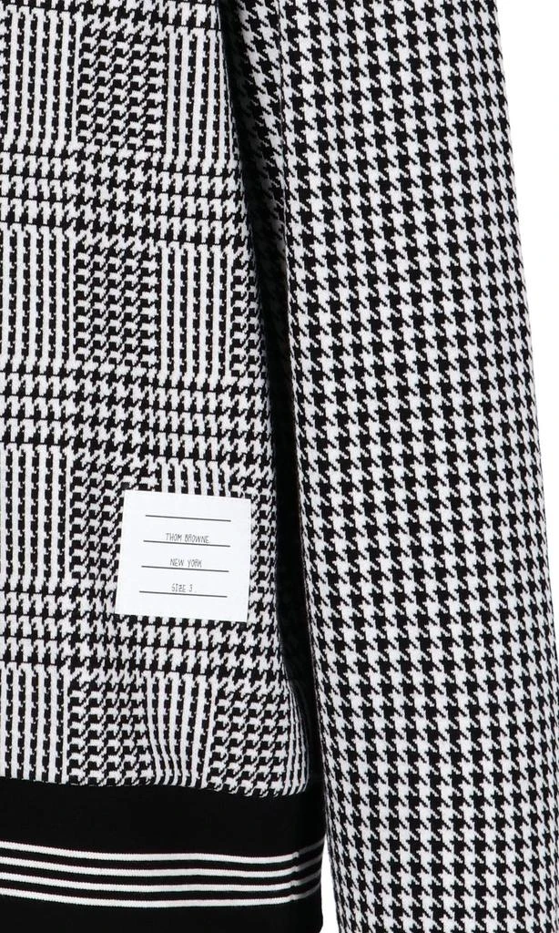 商品Thom Browne|Thom Browne Houndstooth-Patterned Crewneck Jumper,价格¥4296,第4张图片详细描述