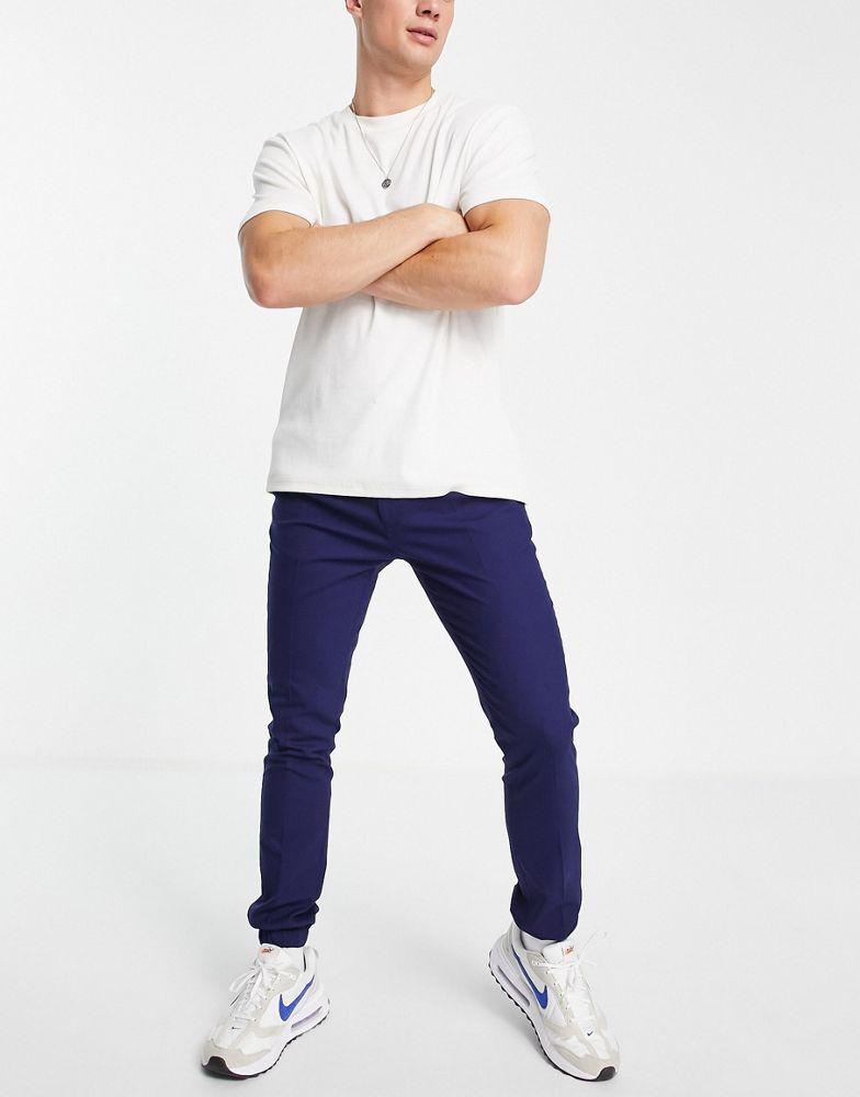 ASOS DESIGN skinny smart joggers in navy商品第1张图片规格展示