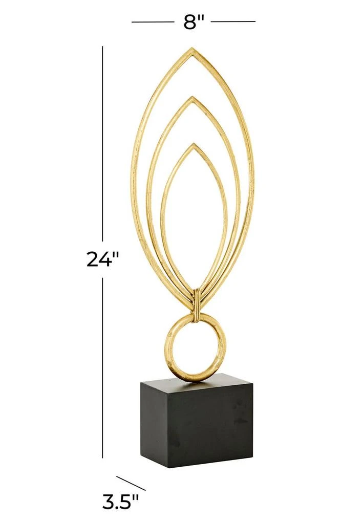 商品COSMO BY COSMOPOLITAN|Goldtone Metal Abstract Sculpture with Black Base,价格¥251,第2张图片详细描述