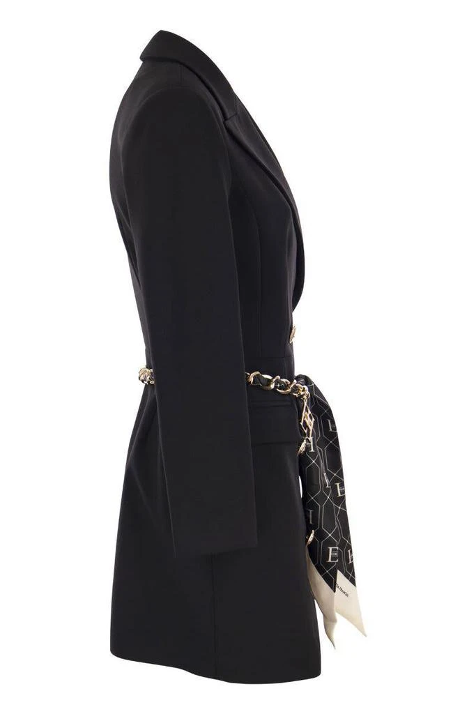 商品ELISABETTA FRANCHI|ELISABETTA FRANCHI Robe-manteau in double crepe scarf belt,价格¥4341,第3张图片详细描述