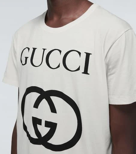 商品Gucci|Oversized cotton T-shirt with GG,价格¥4175,第5张图片详细描述