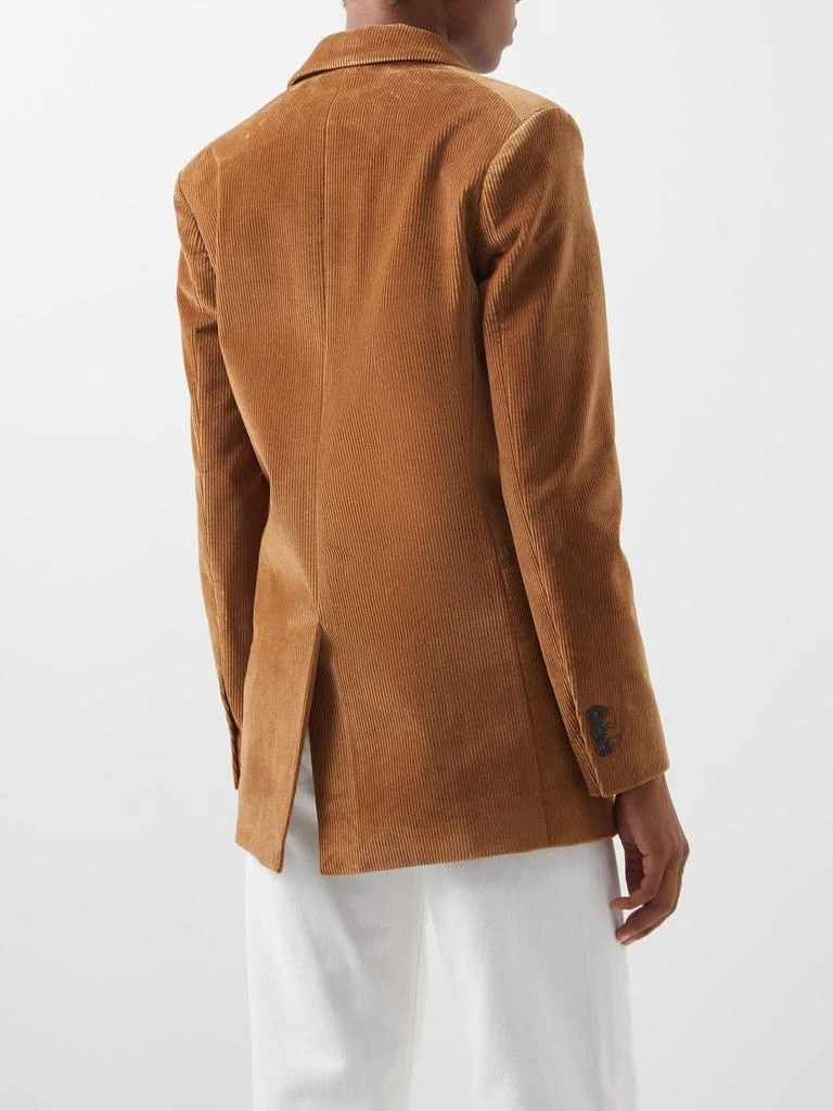 商品FRAME|Double-breasted cotton-blend corduroy blazer,价格¥2728,第5张图片详细描述