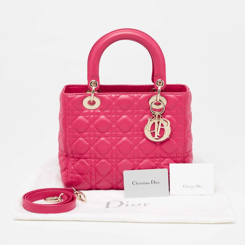 Dior Pink Cannage Leather Medium Lady Dior Tote 商品