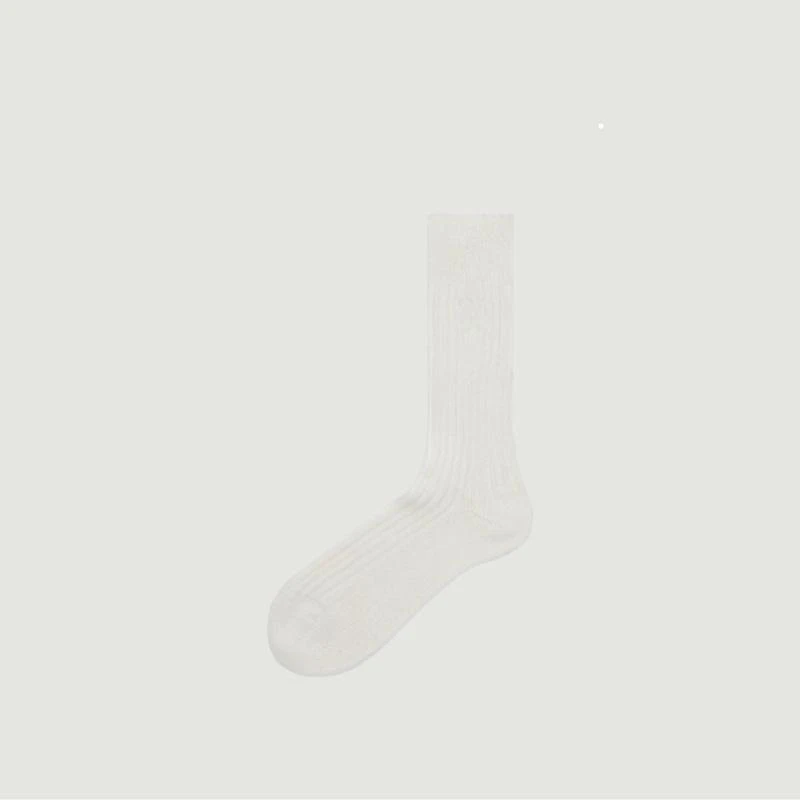商品AMI|Pair of plain cotton blend socks OFF WHITE AMI PARIS,价格¥314,第1张图片