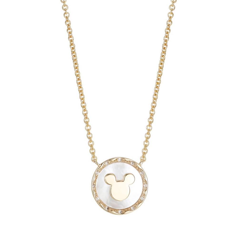 Cubic Zirconia Pendant Necklace (0.01 ct. t.w.) in 14K Gold Flash Plated商品第1张图片规格展示