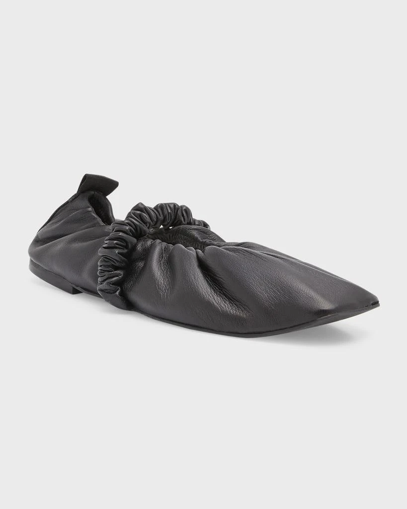 商品Ganni|Soft Leather Mary Jane Ballerina Flats,价格¥1586,第3张图片详细描述