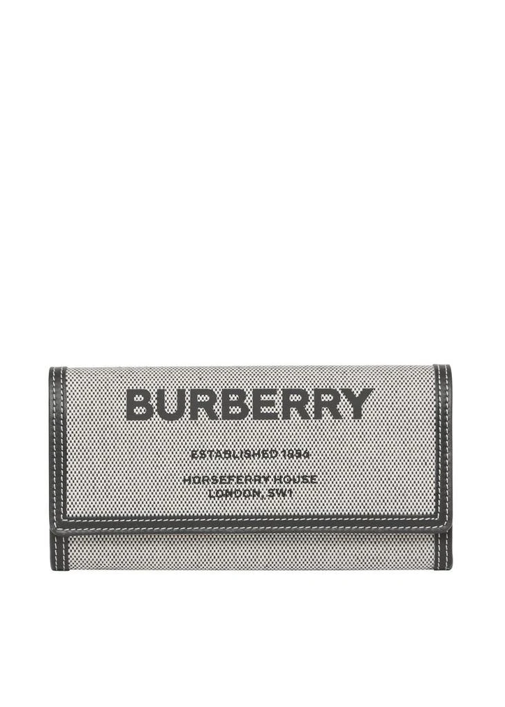 商品Burberry|Horseferry print cotton canvas continental wallet,价格¥4616,第1张图片