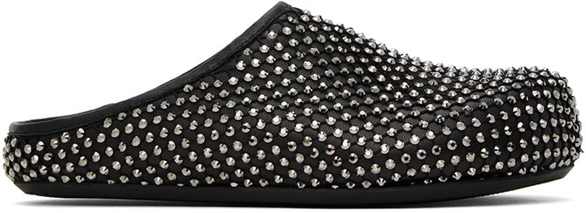 商品Marni|Black Fussbett Sabot Slippers,价格¥3304,第1张图片