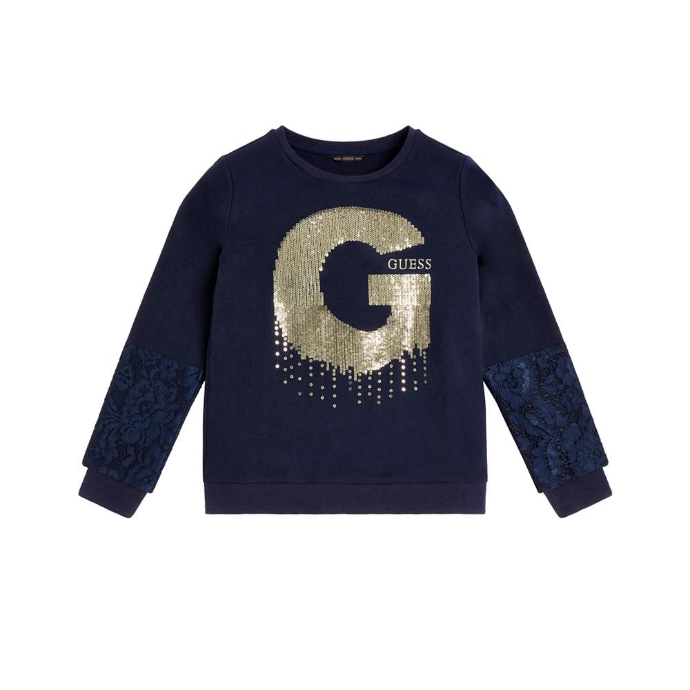 Big Girls Embroidered Sequin Logo Sweatshirt商品第1张图片规格展示