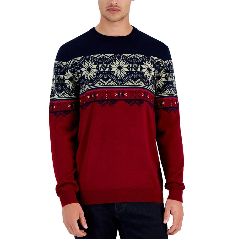 商品Club Room|Men's Merino Genn Fair Isle Sweater, Created for Macy's,价格¥142,第1张图片