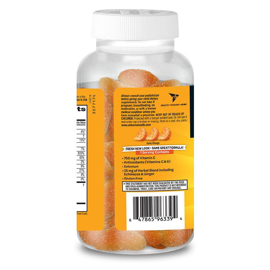 Airborne 免疫支持软糖 1000mg维生素C 橘子味商品第2张图片规格展示