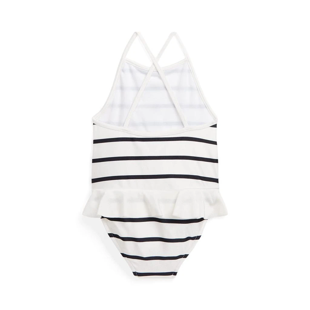 商品Ralph Lauren|Striped Ruffled One-Piece Swimsuit (Infant),价格¥360,第2张图片详细描述