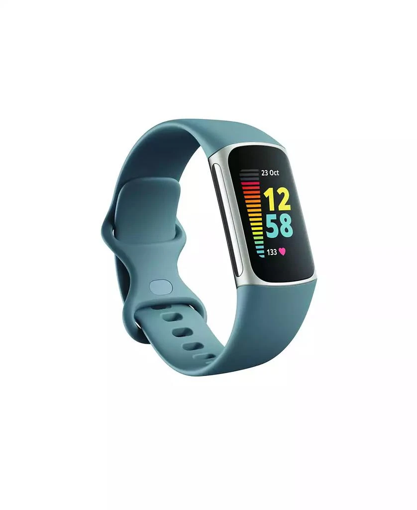商品Fitbit|Charge 5 Blue Silicone Band Fitness and Health Tracker,价格¥1116,第1张图片