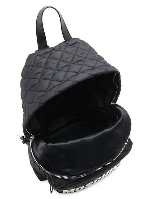 商品Moschino|Logo Nylon Quilted Backpack,价格¥4143,第5张图片详细描述