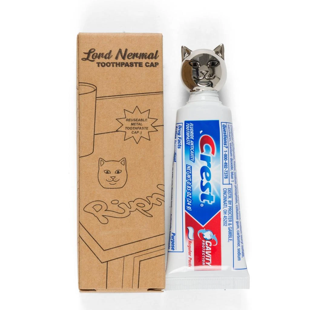 商品RIPNDIP|Lord Nermal Metal Toothpaste Cap (Silver),价格¥54,第2张图片详细描述