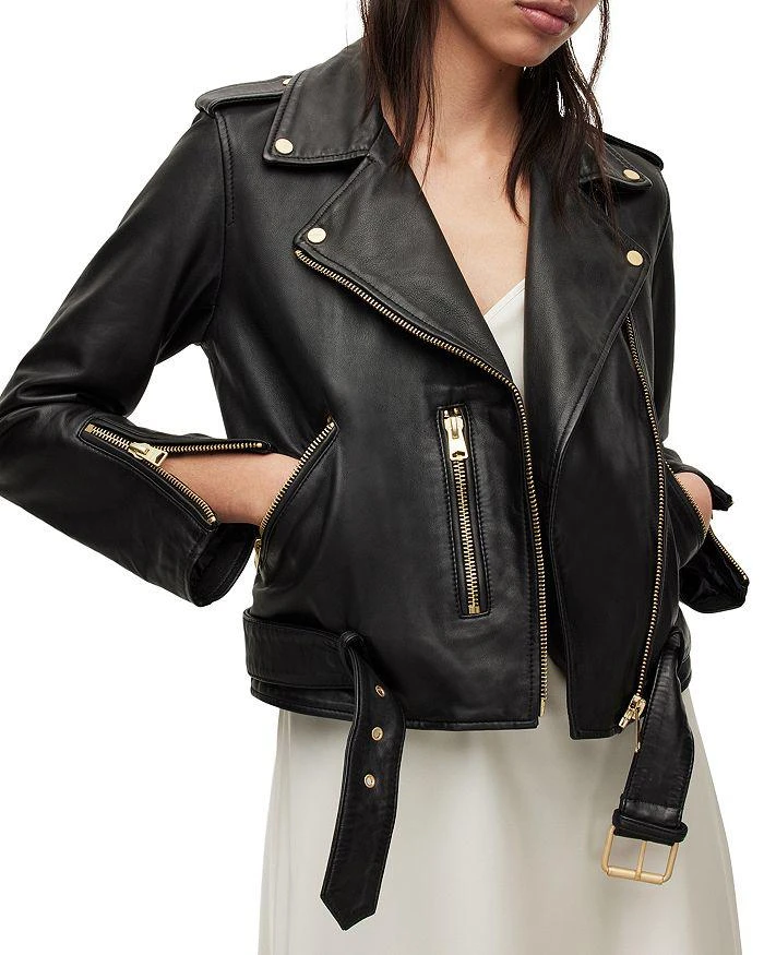 商品ALL SAINTS|Balfern Leather Biker Jacket,价格¥3979,第4张图片详细描述