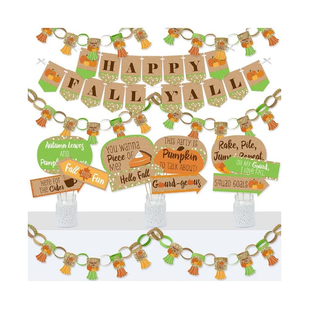 商品Big Dot of Happiness|Pumpkin Patch - Banner and Photo Booth Decorations - Fall, Halloween or Thanksgiving Party Supplies Kit - Doterrific Bundle,价格¥374,第1张图片