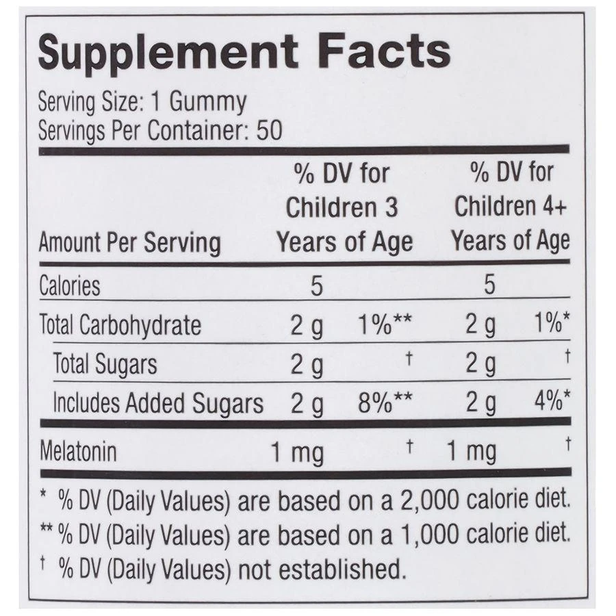 商品Walgreens|Children's Melatonin 1 mg Gummies Mixed Berry,价格¥127,第5张图片详细描述