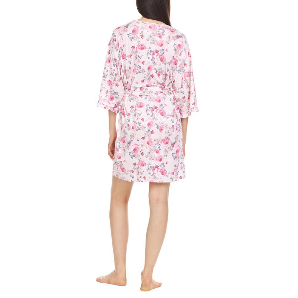 商品Flora Nikrooz|Thora Knit Wrap Robe, Cami & Shorts Travel Pajama Set,价格¥206,第4张图片详细描述