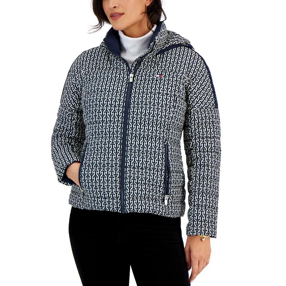 商品Tommy Hilfiger|Women's Logo-Print Packable Hooded Jacket,价格¥1114,第1张图片