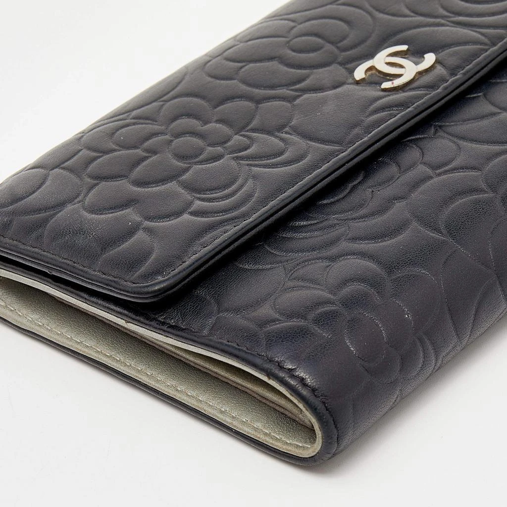 Chanel Black Leather Camellia Flap Wallet 商品