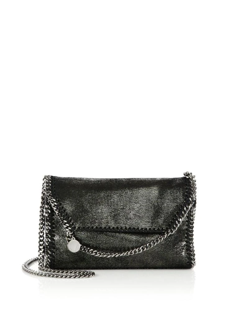 商品Stella McCartney|Falabella Metallic Faux-Suede Chain Clutch,价格¥6480,第1张图片