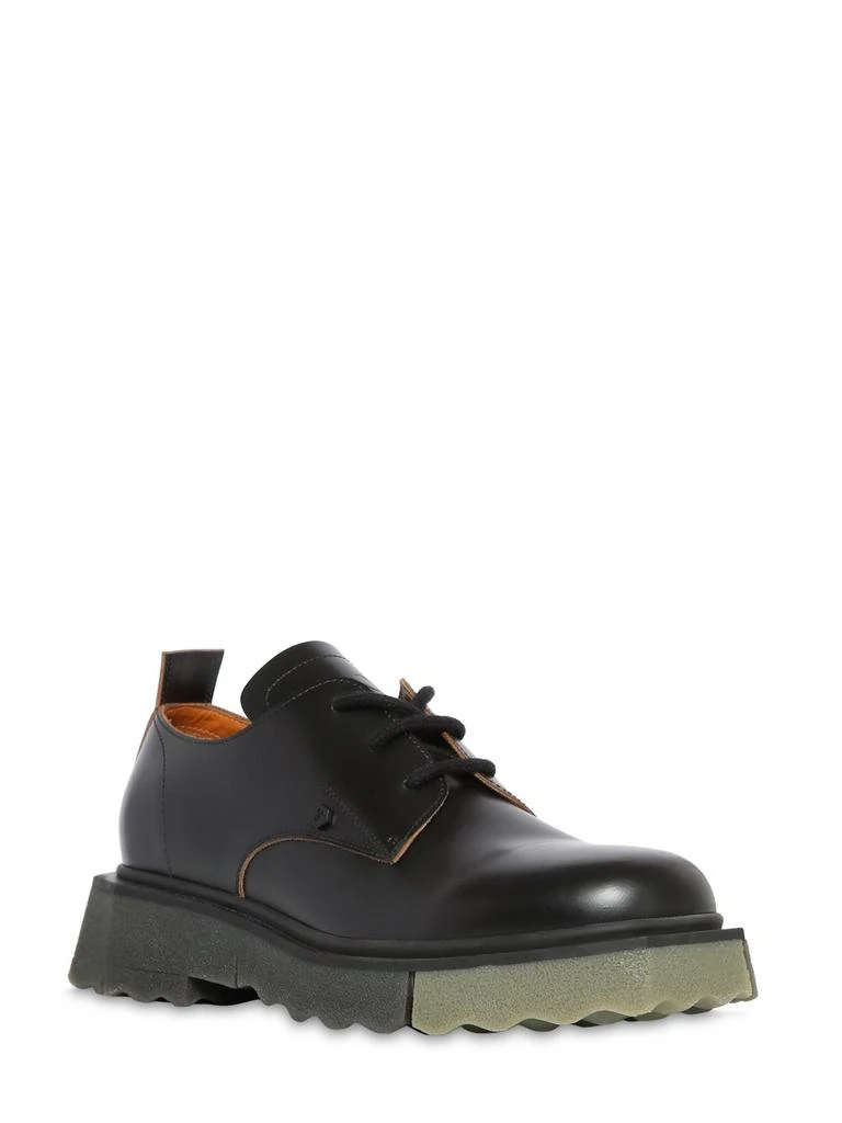 商品Off-White|Sponge Sole Leather Derby Lace-up Shoes,价格¥4332,第2张图片详细描述