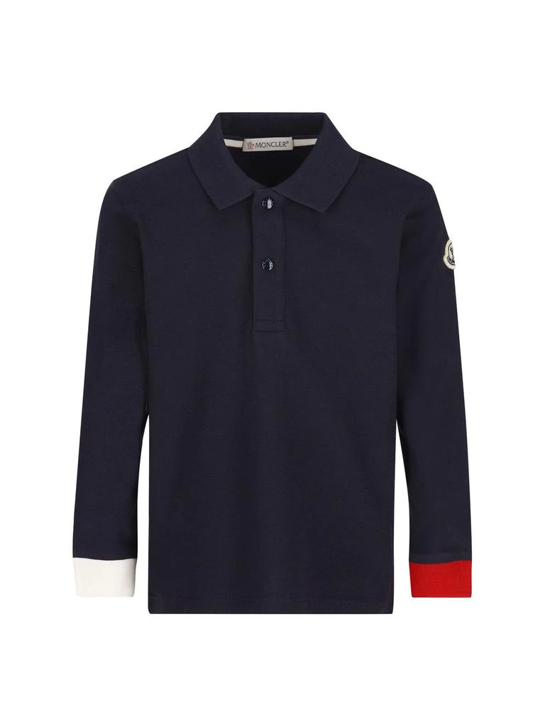 商品Moncler|Moncler Enfant Button Detailed Long-Sleeved Polo Shirt,价格¥866,第1张图片