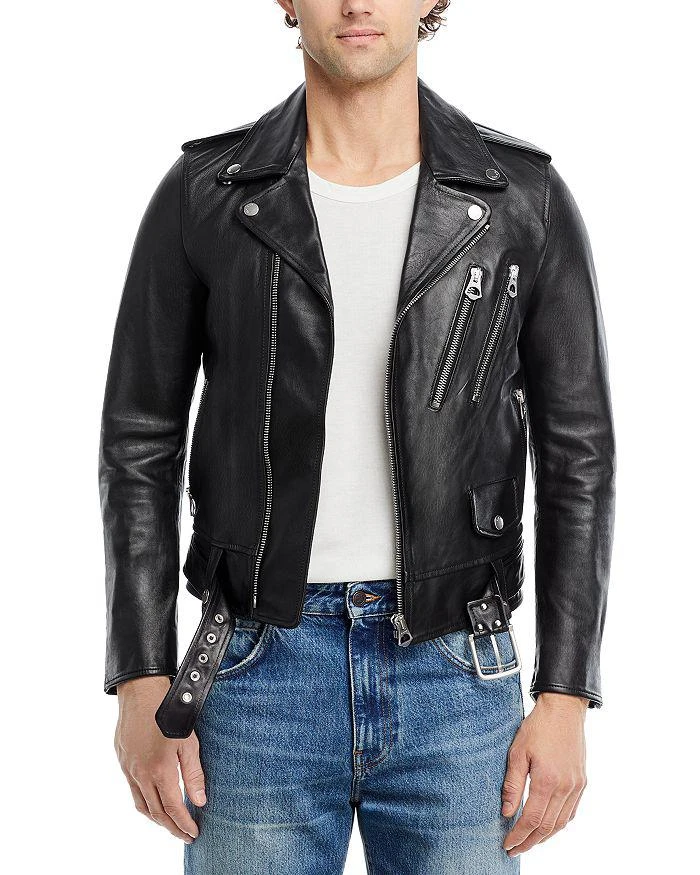 商品BLK DNM|Slim Fit Moto Leather Jacket,价格¥3388,第5张图片详细描述